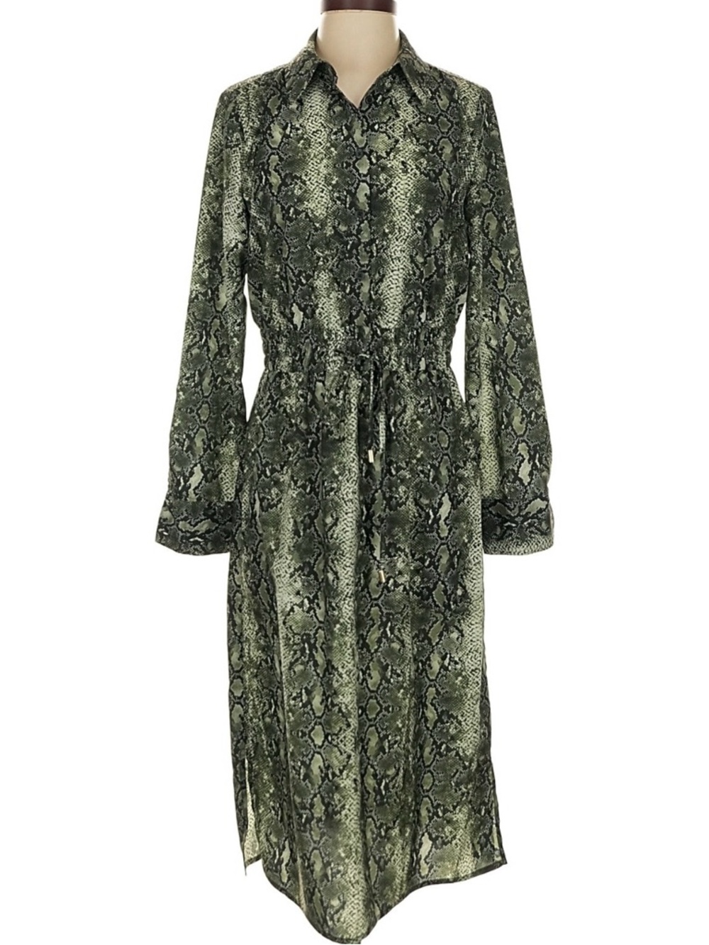 Alex Marie drawstring waist snake print midi dress